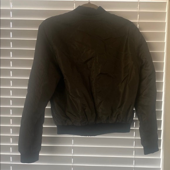 Green Women’s Green Bomber Jacket - Picture 2 of 9